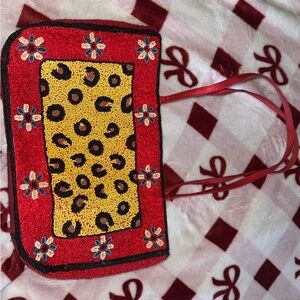 Studio Barse Red Fabric with Black Label